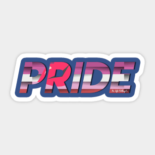 LGBTQ+ PRIDE: Lipstick Lesbian Pride Flag Sticker